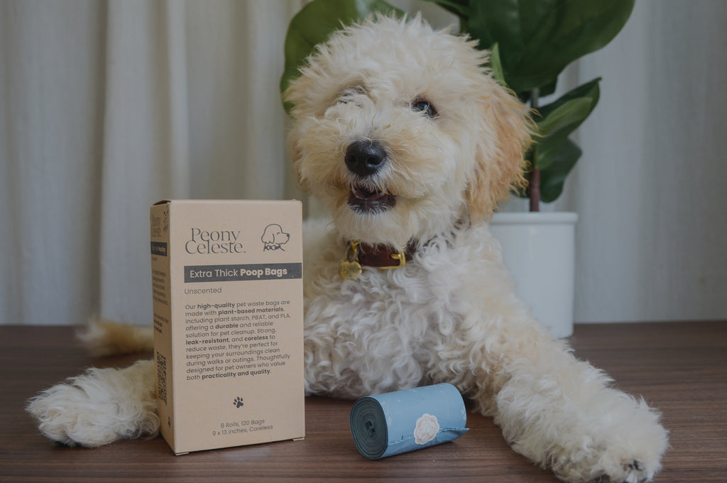 Extra Thick Plant Based Poop Bags by Peony Celeste