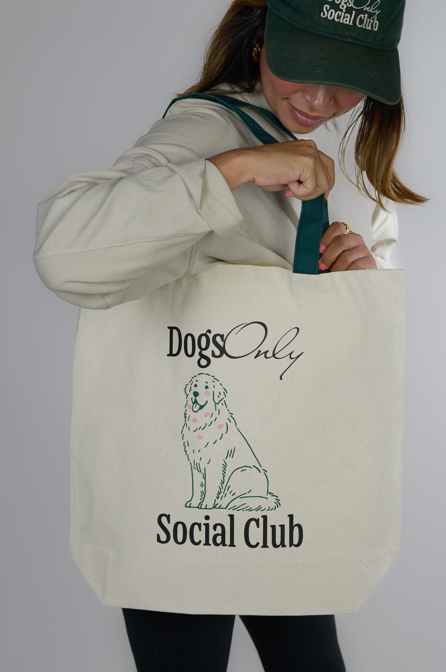 Totes -  Cream/ Green - Dogs Only Social Club