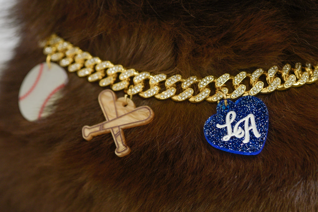 Limited Edition Diamond Gold Chains with Pleione Creative Baseball Tags
