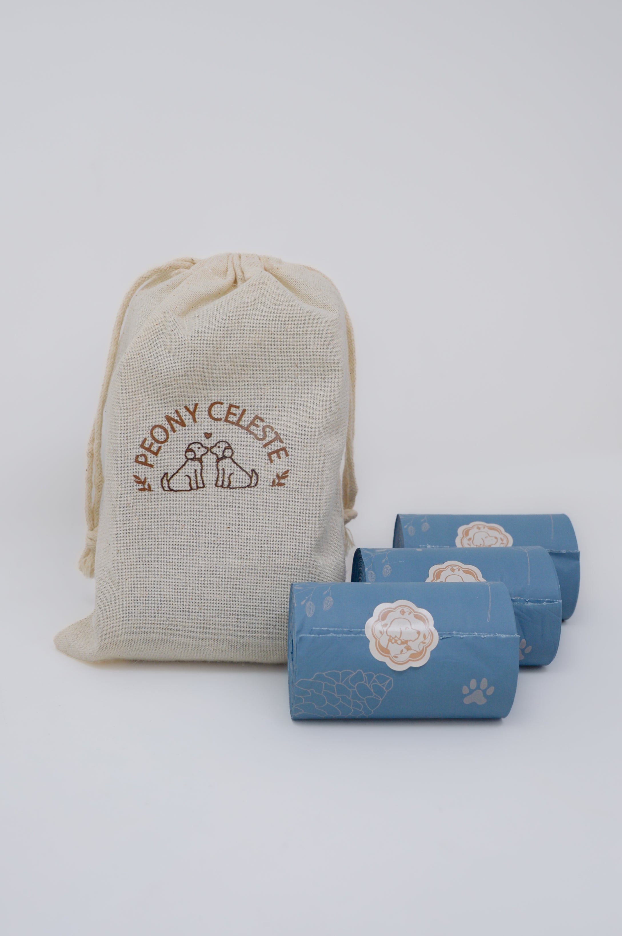 Peony Celeste Poop Bags - Starter Pack