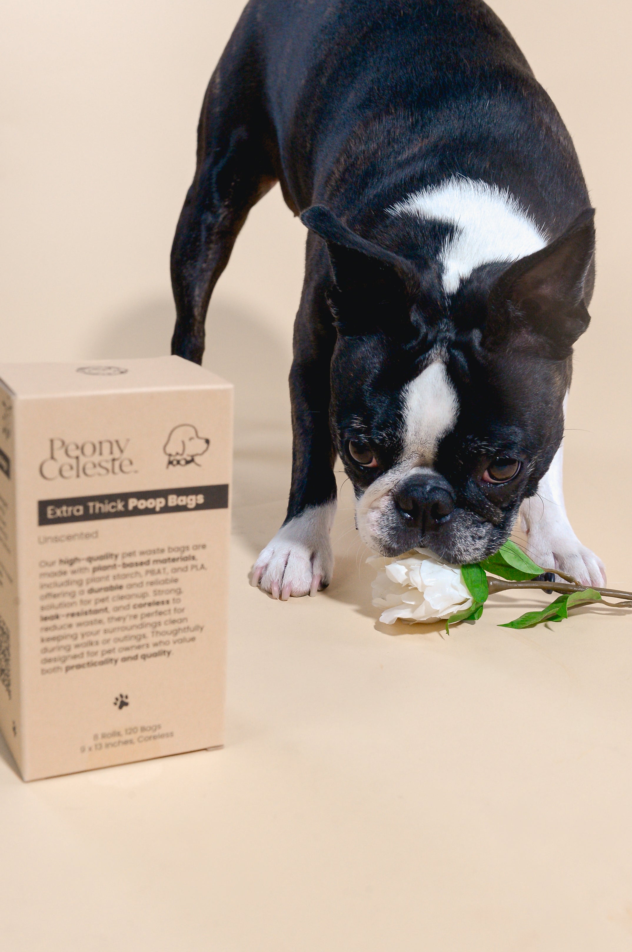 Extra Thick Plant Based Poop Bags by Peony Celeste