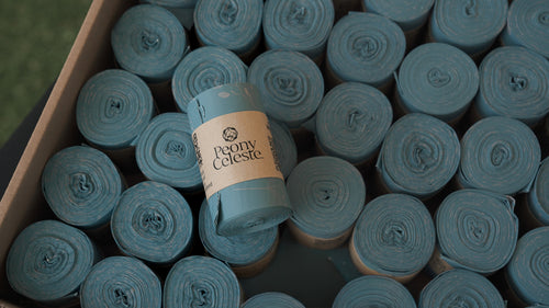 Barkday Pack (L) - 80 rolls of Peony Celeste Poop Bags